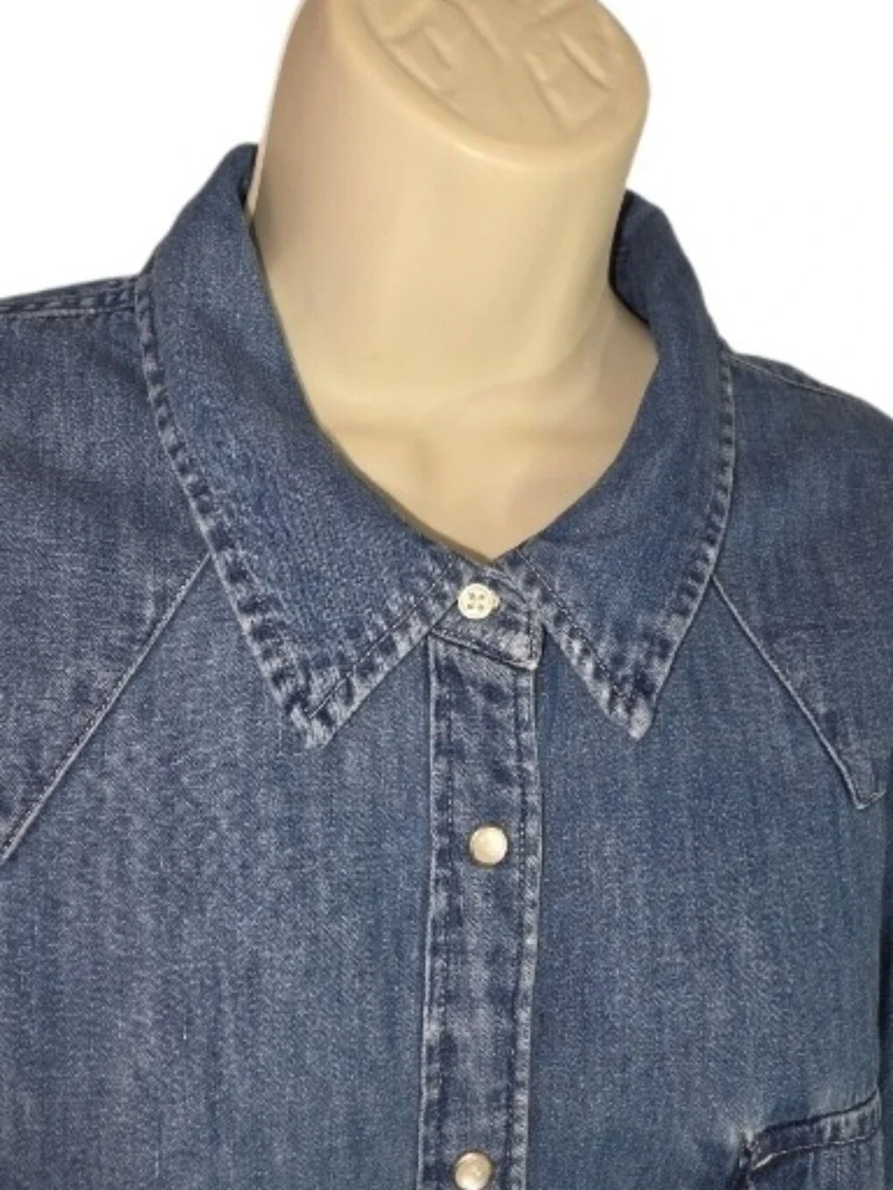 Levi's Shirt Ultimate Denim Button Up Longsleeve 100% Cotton Blue Plus Size 2X - Picture 13 of 16